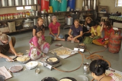 making chapati at muktangan